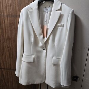 Pearl By Lela  Cream Blazer